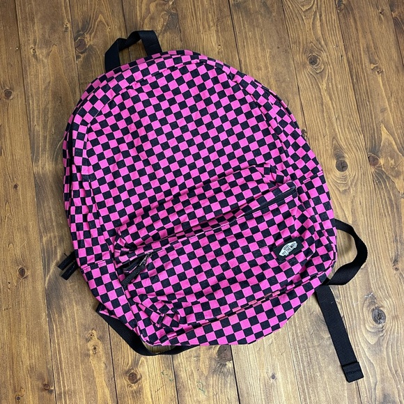 Vans Other - Vans backpack pink and black checkerboard